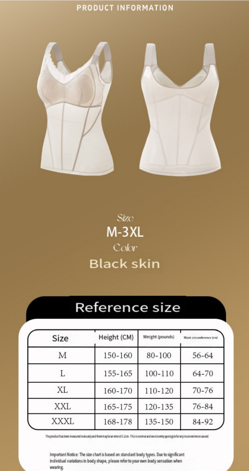 Womens Shapewear Corset Bra Cami - Lace Tank Top Tummy Control Belly Girdle